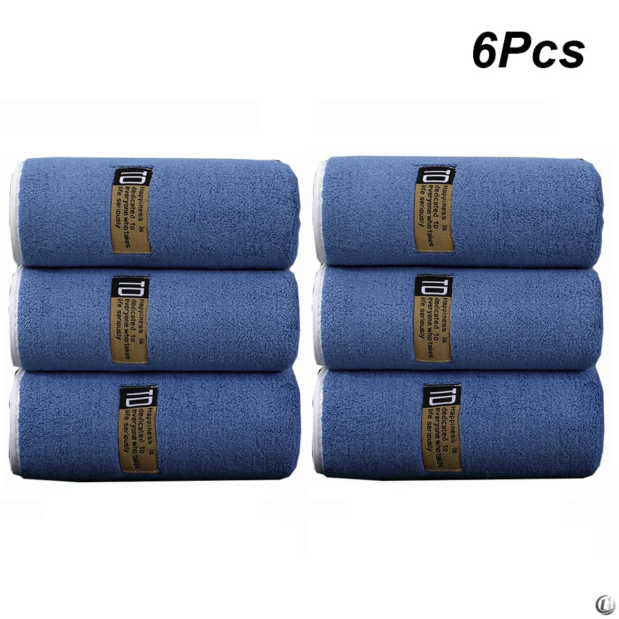 6-teiliges Mikrofaser-Handtuch-Set, 40x80cm/15,7"x31,5" Handtuch, weich, saugfähig, verdickt, schnelltrocknend, für Badezimmer, Hotel, Salon, Spa – Detail 8