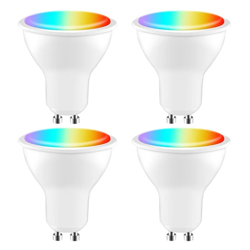 Tuya gu10 lâmpada led inteligente regulável 5w AC200-240V wifi + bluetooth vida inteligente app controle trabalho com alexa google casa 4 peças