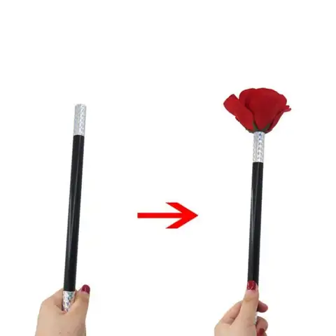 Flower Magic Tricks Stick to Rose Flowers Appearing Close up Street Stage Magic Toy Magic Illusion Gimmicks Props Gift for Kids