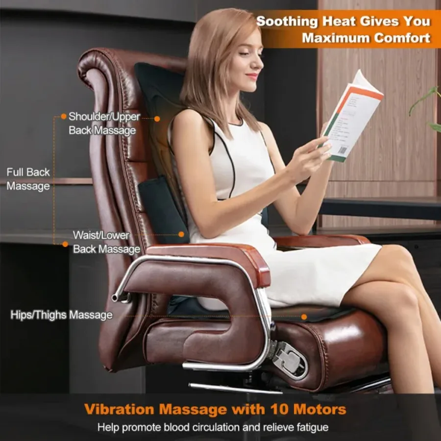 Estera de masaje de cuerpo completo plegable con 10 motores de vibración