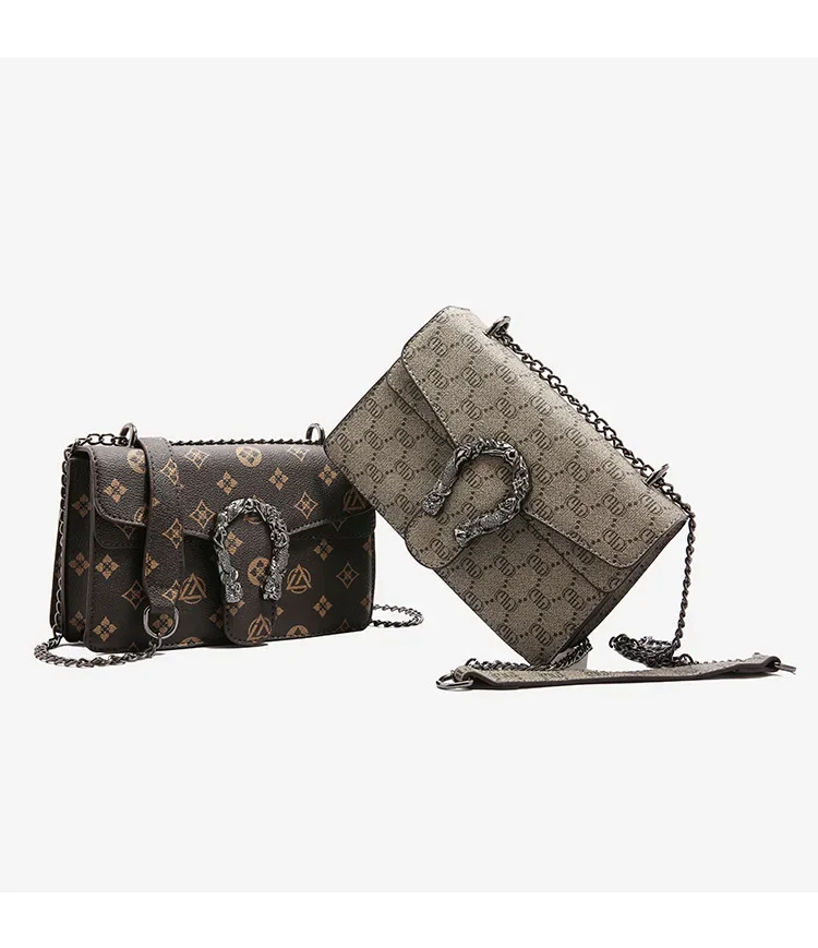 

2025 New Women's Simple Retro Vintage Small Square Bag - Trendy Fashion, Bacchus Style, Shoulder/Crossbody Chain