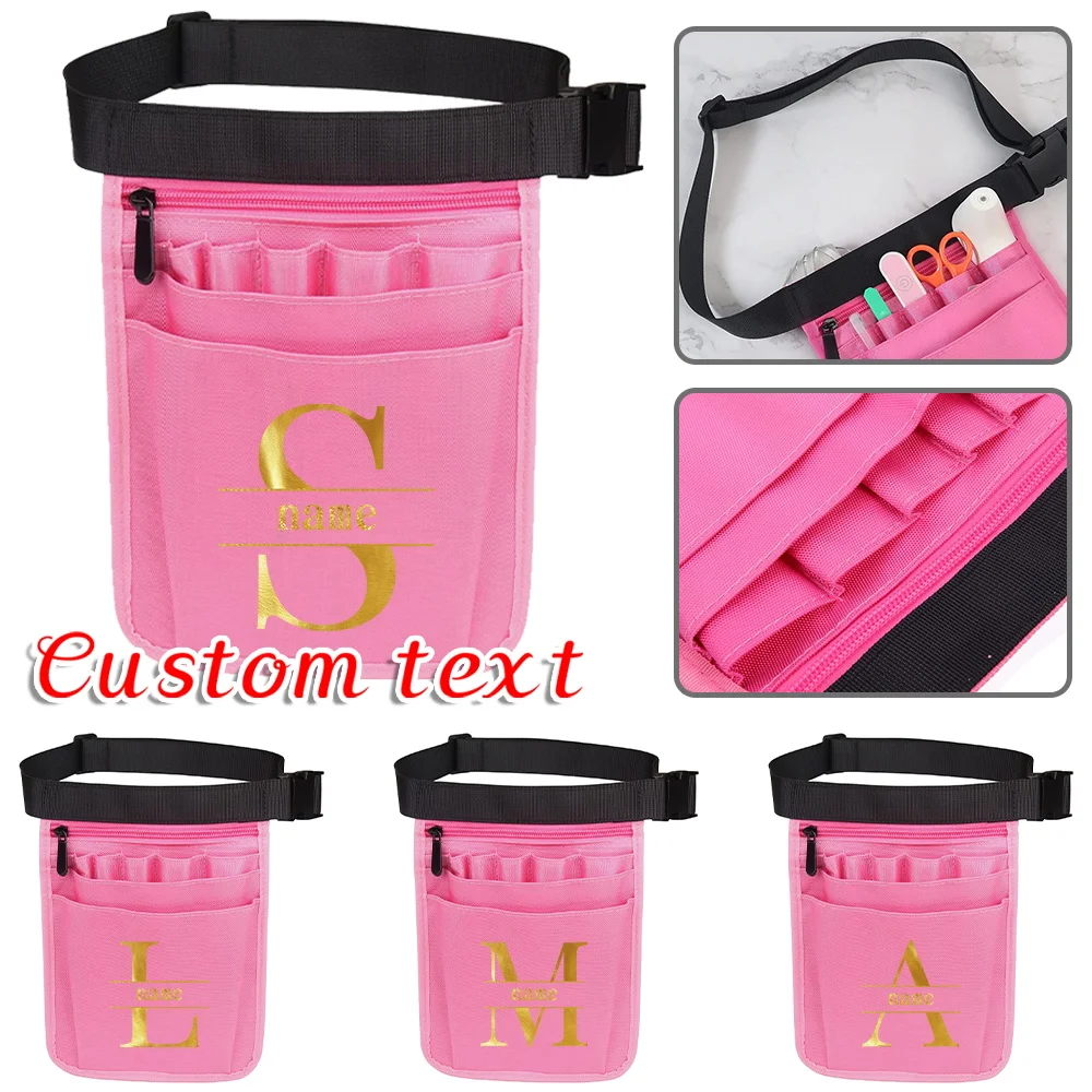 

Персонализированная поясная сумка для медсестер с именем, прочная, с множеством карманов, универсальная рабочая сумка для медперсонала