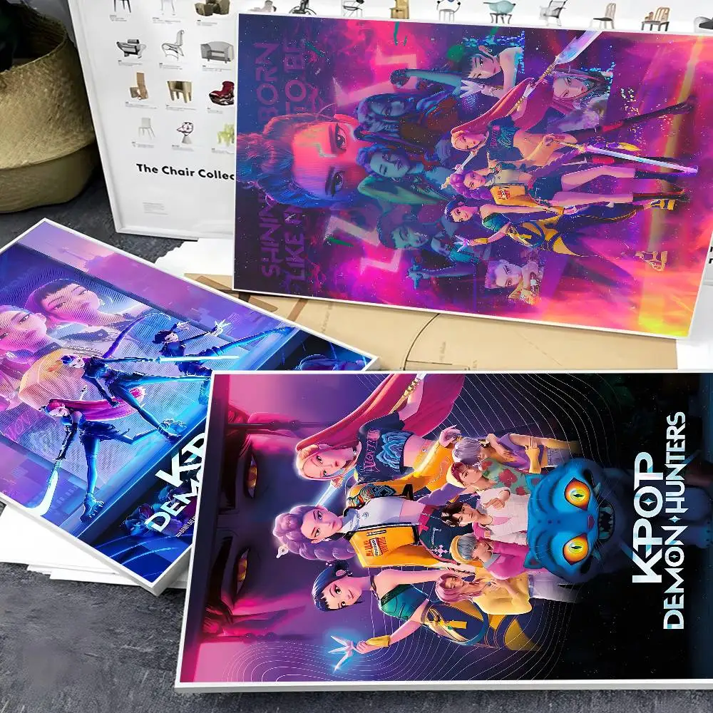 Anime Kpop D-Demon G-Hunte Classic Vintage Posters Vintage Room Home Bar Cafe Decor Nordic Home Decor