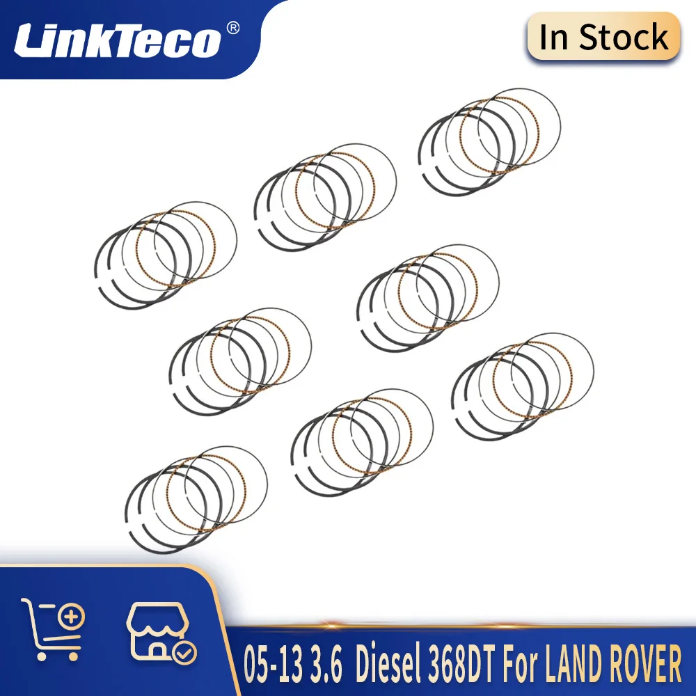 8pcs STD Auto Engine Parts Piston Rings Set Kit Fit 05-13 3.6 L Diesel 368DT For LAND ROVER