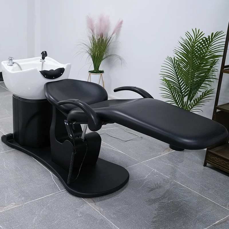 Cama girada elétrica do champô para o cabelo que lava o salão, bacia ajustável, barbearia