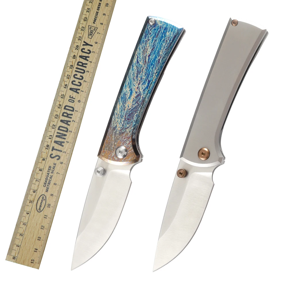 

Titanium Alloy Handle, D2 Steel, Ceramic Bearing, Folding Knife, Camping, Outdoor EDC Tool