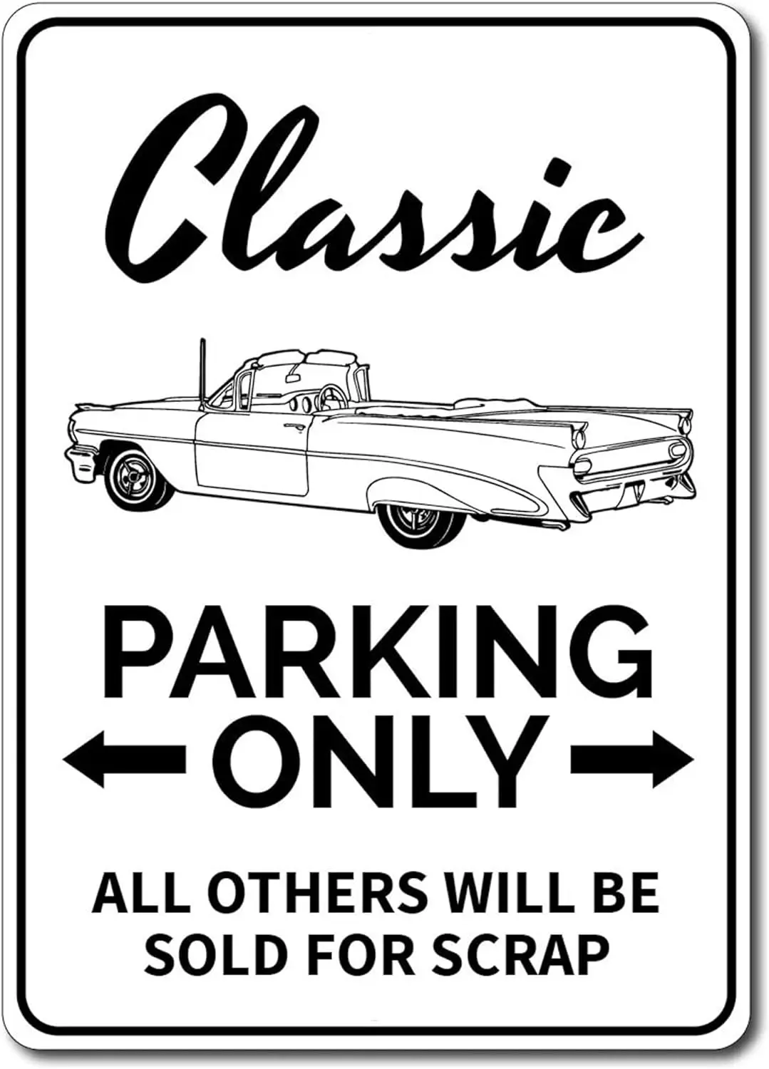 Classic Car Parking Sign Car Lover Gift Gift for Classic Car Owner Car Collector Sign Metal Garage Decor - Quality Metal Pa sign