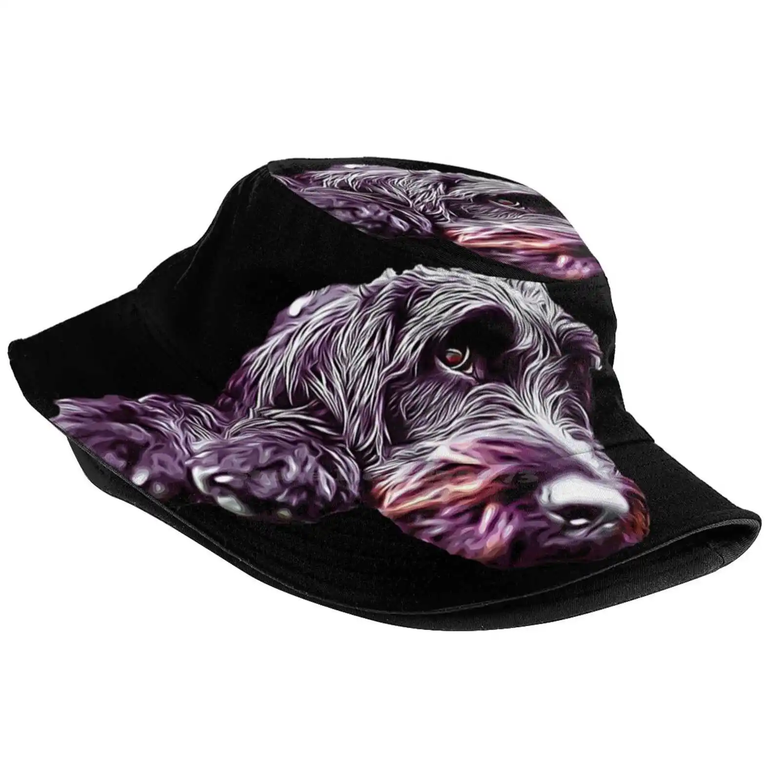 Labradoodle Doodle Dog | Poodle Mix Dog Sun Cap Fisherman Hat Bucket Hats Labradoodle Chocolate Labradoodle Brown Labradoodle