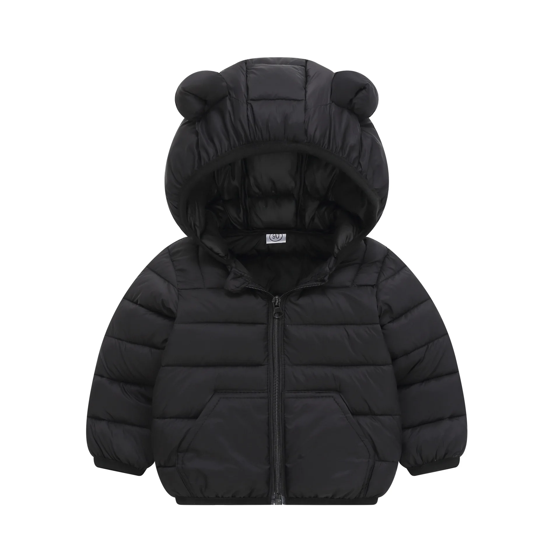 Spring Kids Warm Down Jackets Winter Autumn Girls Boys Thin Hooded Cotton Coats Baby Cute Solid Outerwear Clothes 2-6 Years