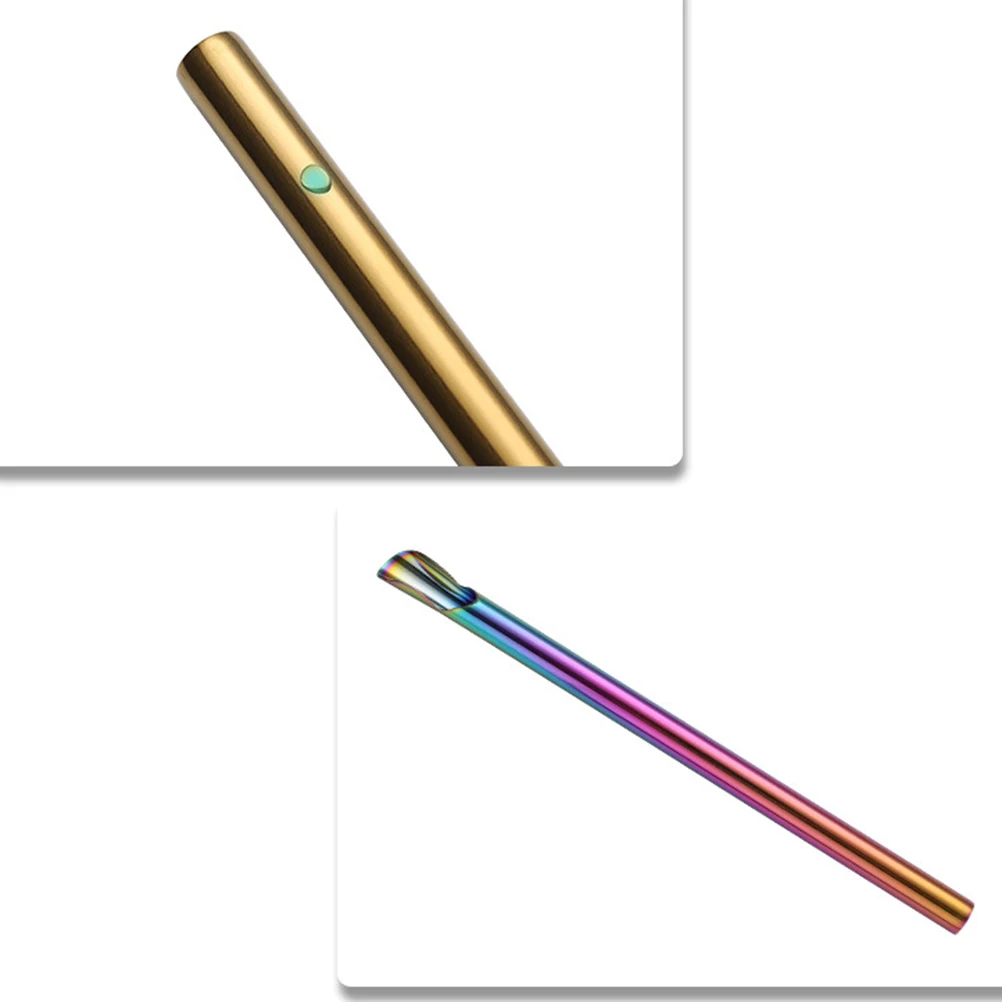 

7pcs Stainless Steel Straws Reusable Metal Drinking Straws For Milk Tea Smoothie Outdoor Picnic Hiking Office Use