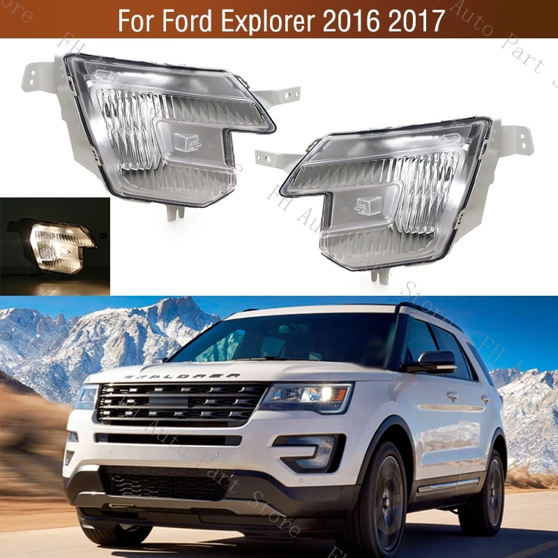 

Foglamp Foglight For Ford Explorer 2016 2017 Front Bumper Driving Fog Light Lamp