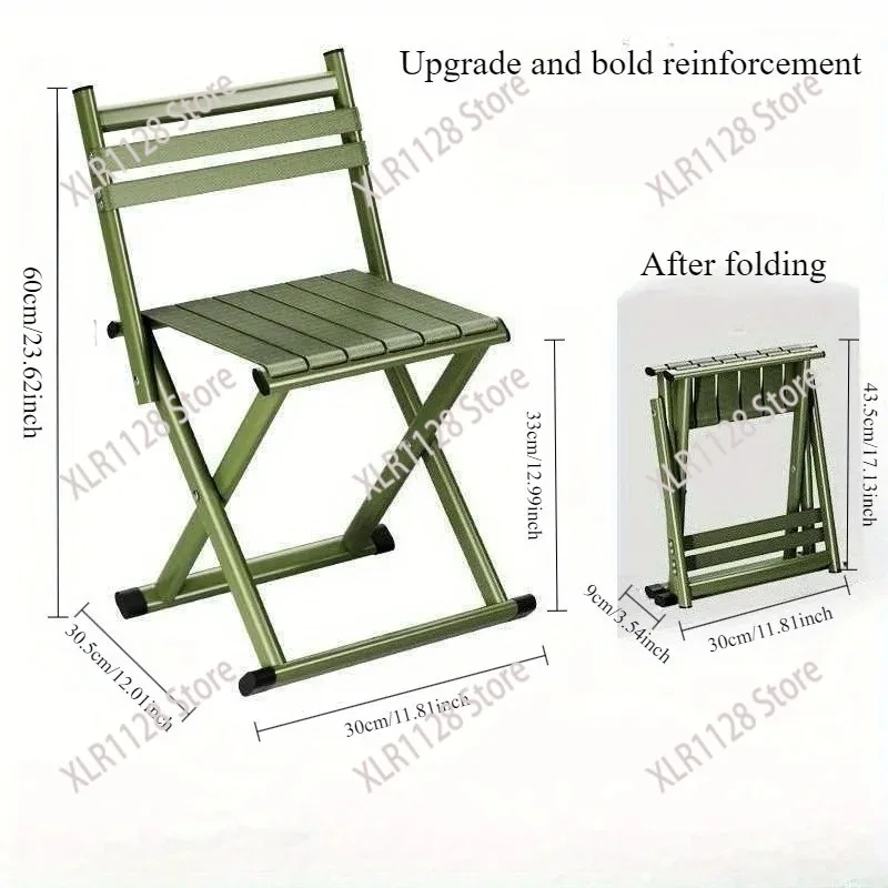 Portable Outdoor Folding Stool Thick Dual-Use Chair for Fishing Camping Barbecue Picnic