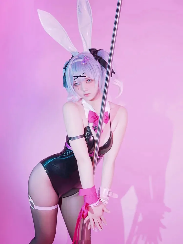 

Didi 2025 2025 hhh Косплей Мику Rabbit Hole Bunny Girl Черная кожа Сексуальный милый костюм ручной работы и на заказ Парик Косплей Комикс