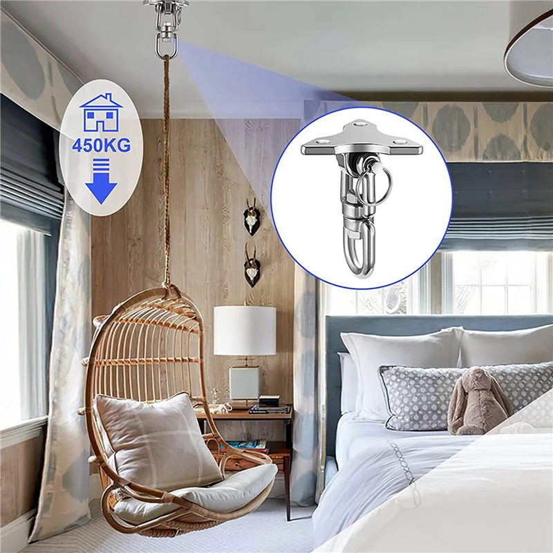 ABWP-2X Ceiling Hook Hanging Chair,Heavy Duty Ceiling Bracket Swing Hook Swing Up To 450 KG Ceiling Hook Hanging Chair