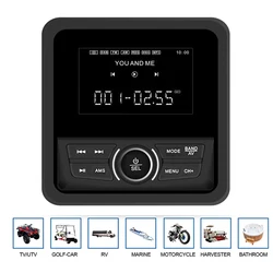 Waterproof Marine Stereo Bluetooth Radio Motorcycle Audio Boat Car MP3 Player Auto Sound System FM AM Receiver For SPA UTV ATV