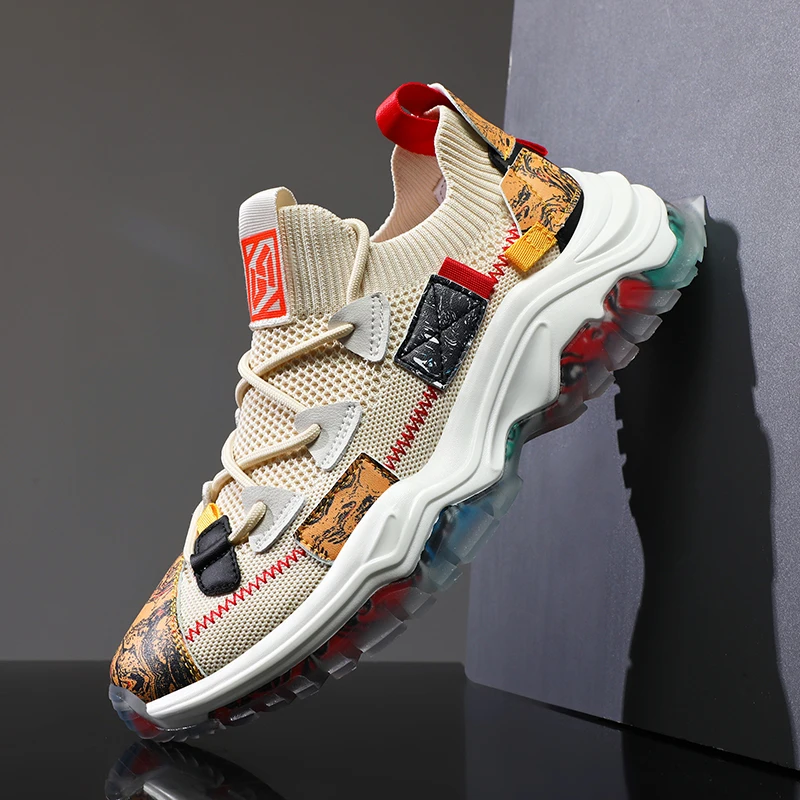 

Men's Casual Sneakers Breathable Luxury Trainer Race Shoes Fashion Loafers Running Shoes for Male Comfortable Tenis