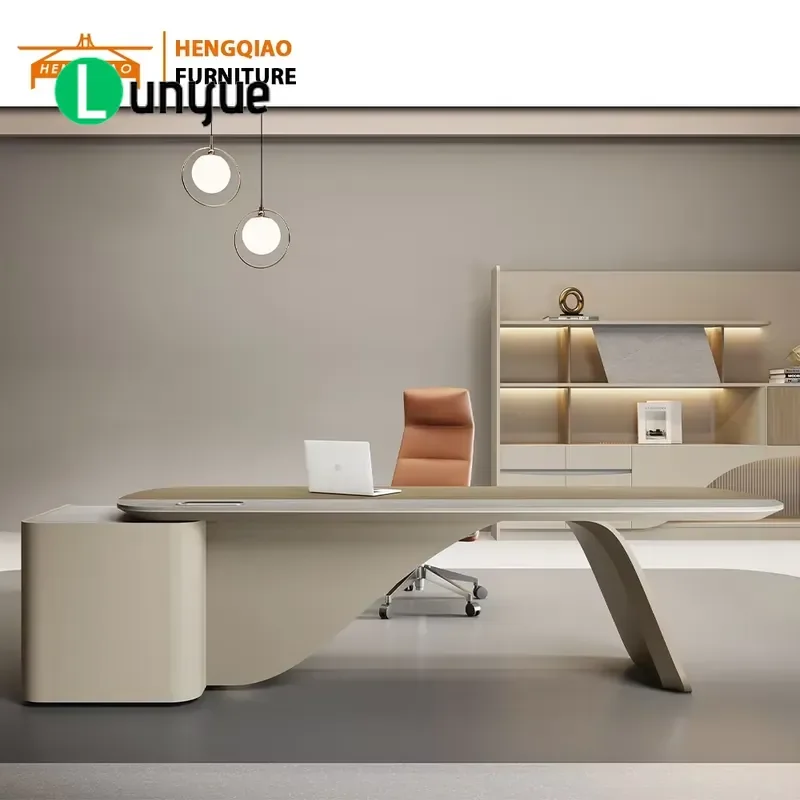 Modern L Shaped Executive Desk High Quality Computer Office Furniture Manager Workstation Deluxe Home Office Setup