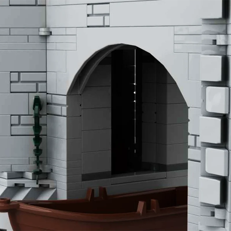 2640 stuks stedelijke stijl modulaire ridderkasteelbrug bouwstenen set inclusief montage-tutorial geschikte familie-interactie