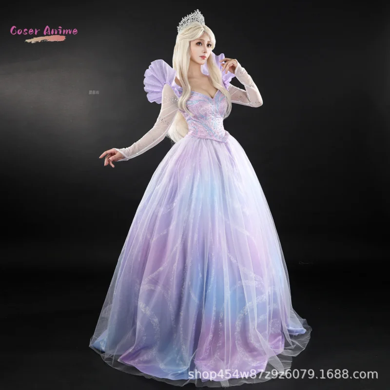 

Glinda Cosplay Costume Movie Wicked：For Good Uniform Halloween Carnival Party Christmas Play Role Clothes Clothing