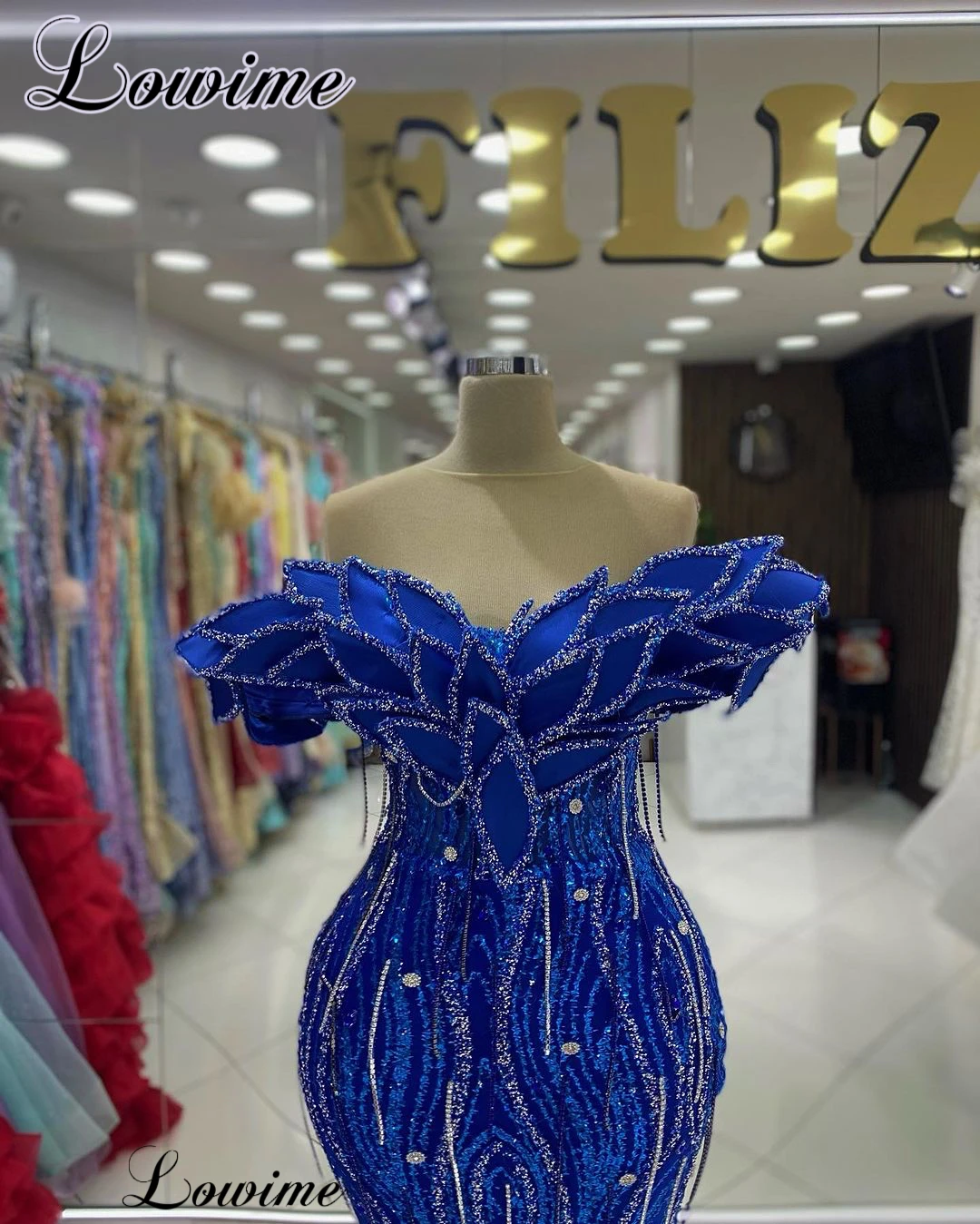 Royal Blue Special Evening Dresses Mermaid Off Shoulder Celebrity Dresses For Women 2024 Robes De Soirée Prom Party Dresses