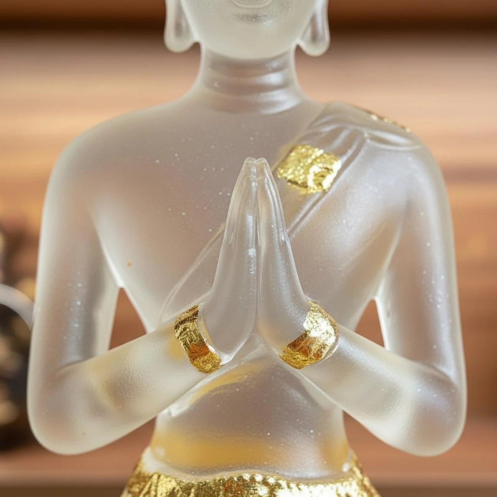 Sitting Buddha Statue Serene Decor Resin Buddha Figurine House Decoration Handmade Craft for Meditation Practitioners