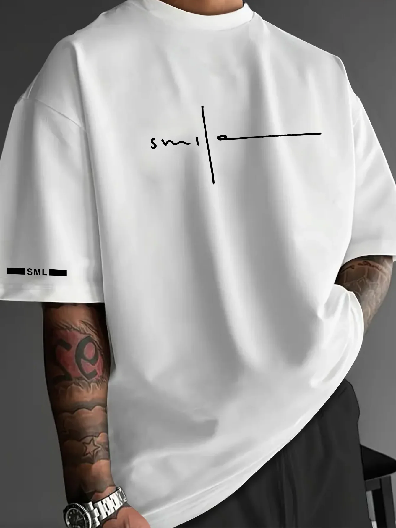 2026 Summer Best-selling Men's Pure Cotton T-shirt Casual Fashion Soft and Comfortable Breathable Simple Letter Pattern Print