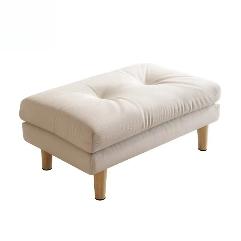 Simple wooden sofa footstool household living room sofa stool multi-functional hotel shoe changing stool