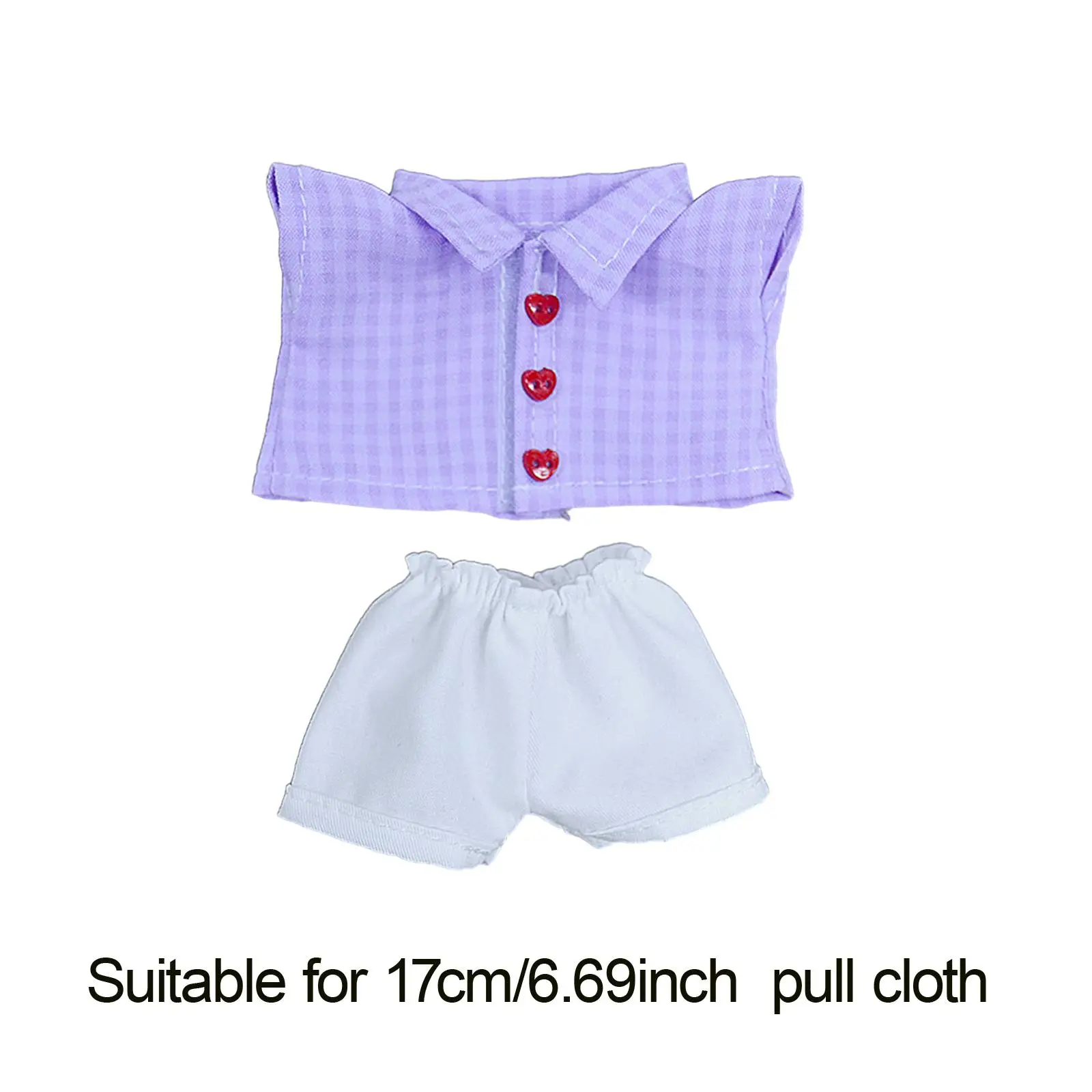 2x Fashion Dolls Shirt and Pants Costume for 17cm Dolls Girl Dolls Boy Dolls