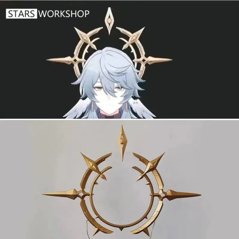 متوفر في المخزون لعبة هونكاي ستار ريل أحدث أغطية الرأس التأثيرية الأحد هالة الأذن أقراط مشبكية ملحقات حفلات الهالوين #1