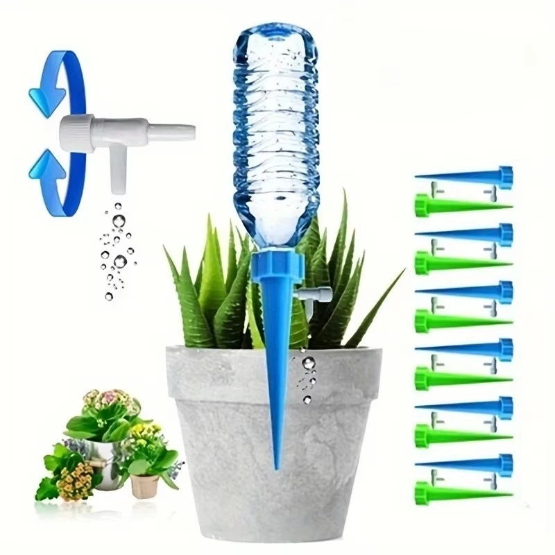 6/12/18/24/30pcs Drip Irrigation Flowers Garden Automatic Plants Pots Set Home Drippers Greenhouse Watering System Watering Can