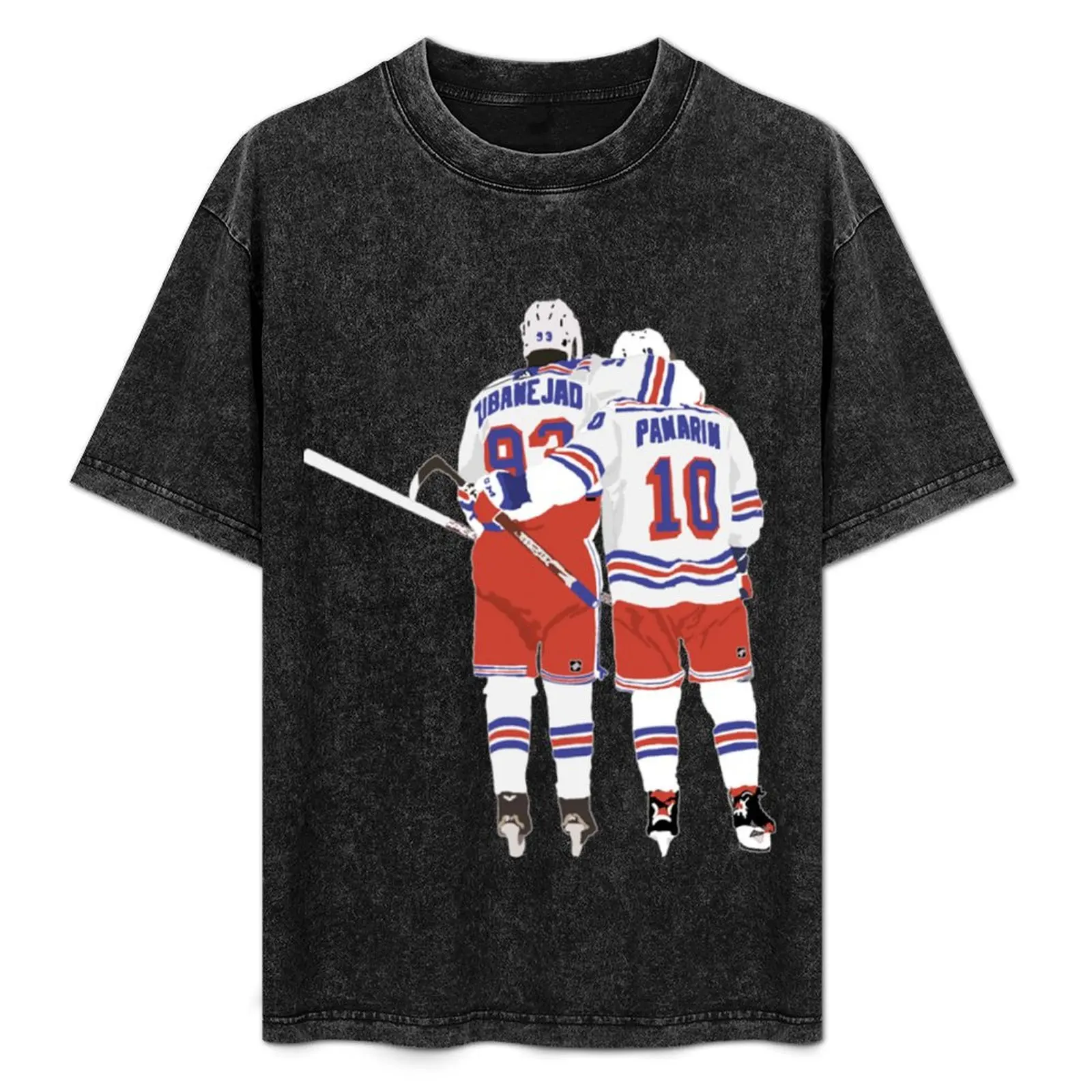 

Mika zibanejad and Artemi Panarin T-Shirt Casual All Match Short Sleeve T-Shirt