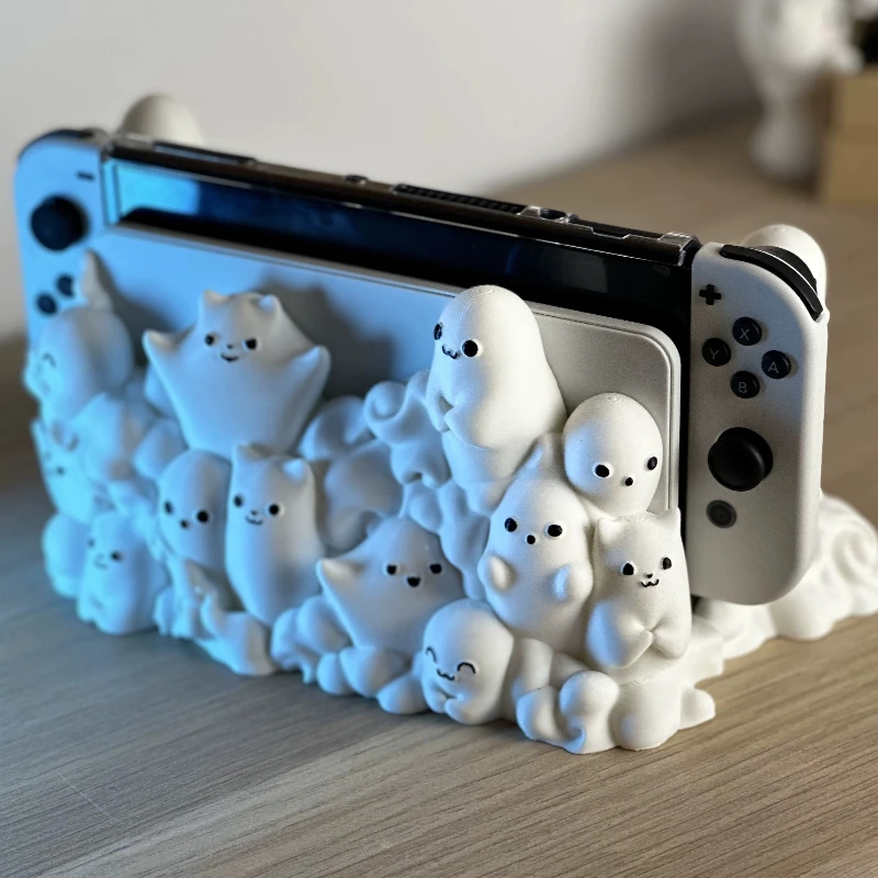 

For Switchs Holder Base Custom Cute Ghost Game Console Storage Rack Bracket Portable Dock Screen Support Stand Accessories Gift