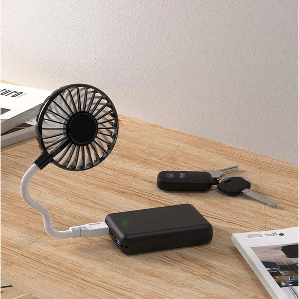 Tragbarer Mini-USB-Lüfter flexibler Indoor-Outdoor-Reisesport-Luftkühl ventilator für Laptop-Desktop-PC USB-Ladegerät Power bank