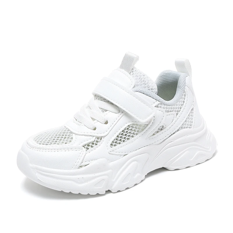 

Summer Breathable Mesh Casual Sneakers Lightweight White Walking Shoes For Kids Daily Outdoor Use
