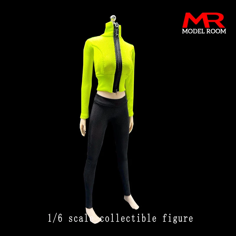 CJG-049 1/6 Schaal Dames Strakke Stretchy Tops Yogakleding Jas Kleding Model Past 12 ''Vrouwelijke Soldaat Action Figure Body Poppen