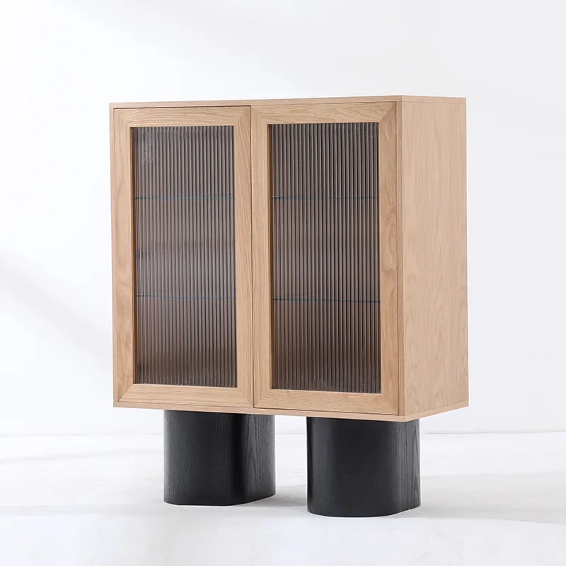 

Solid wood dining side cabinets, integrated storage against the wall, kitchen cabinets, household tea