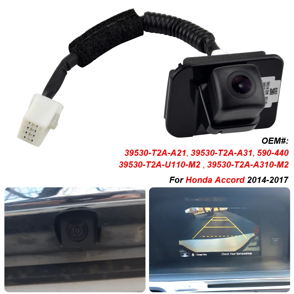 Cofania kamera parkowania nadające się do 2016-2017 Honda Accord 2.4L 3.5L 39530-T2A-A31 39530T2AA31 39530-T2A-U210-M2