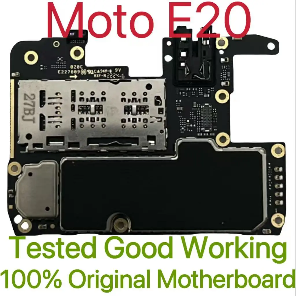 Global Version Original Unlocked Motherboard for Moto E20 Tested Circuit Plate Main Logic Board for Moto E20