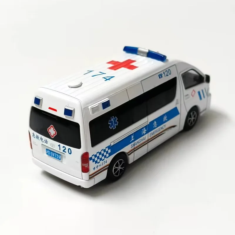 Nouveau en Stock Masdi 1:64 Toyota Hiace H200 véhicule d'urgence de Police Mpv Allloy modèle de voiture Miniature moulé sous pression Toyota jouets personnalisés