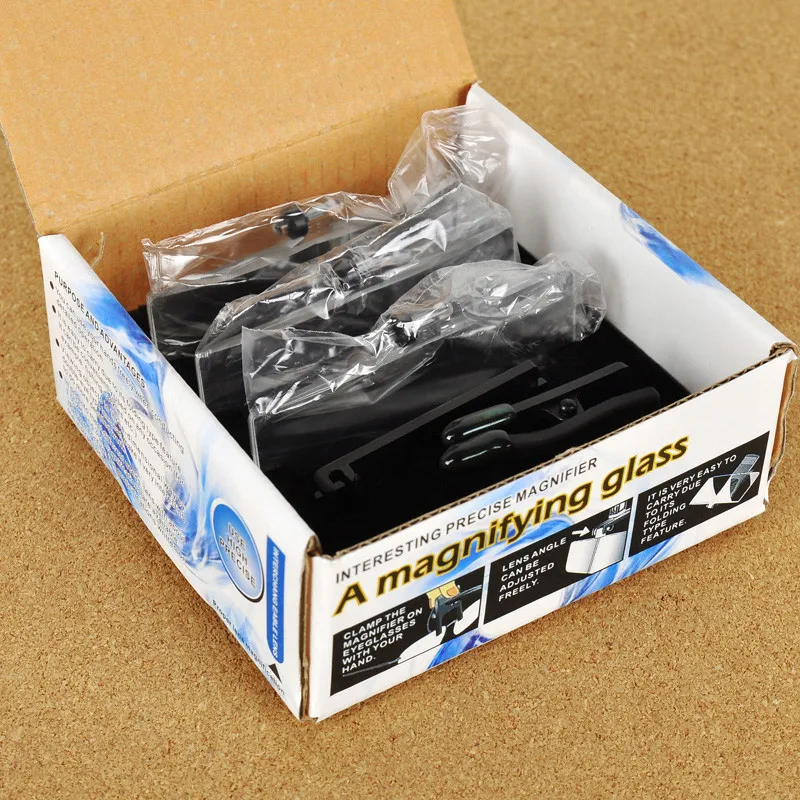 

1.5-3.5 fach Brillen Klemmlupe Lupenbrille Kopflupe Brillenlupe 3 Stück Linse