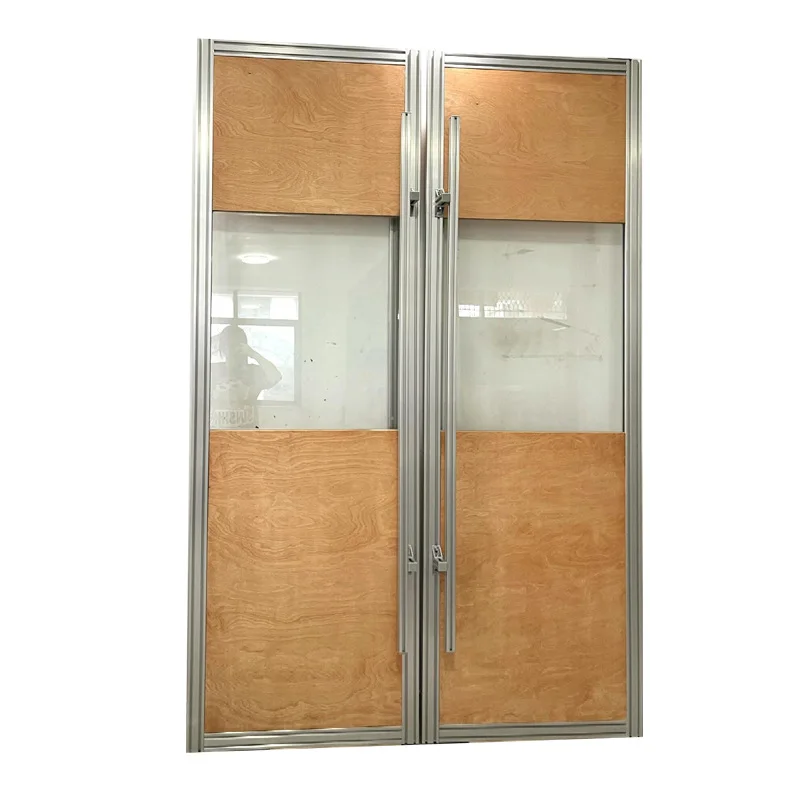 Coffee shop clothing store ocean plate aluminum profile home double door worker