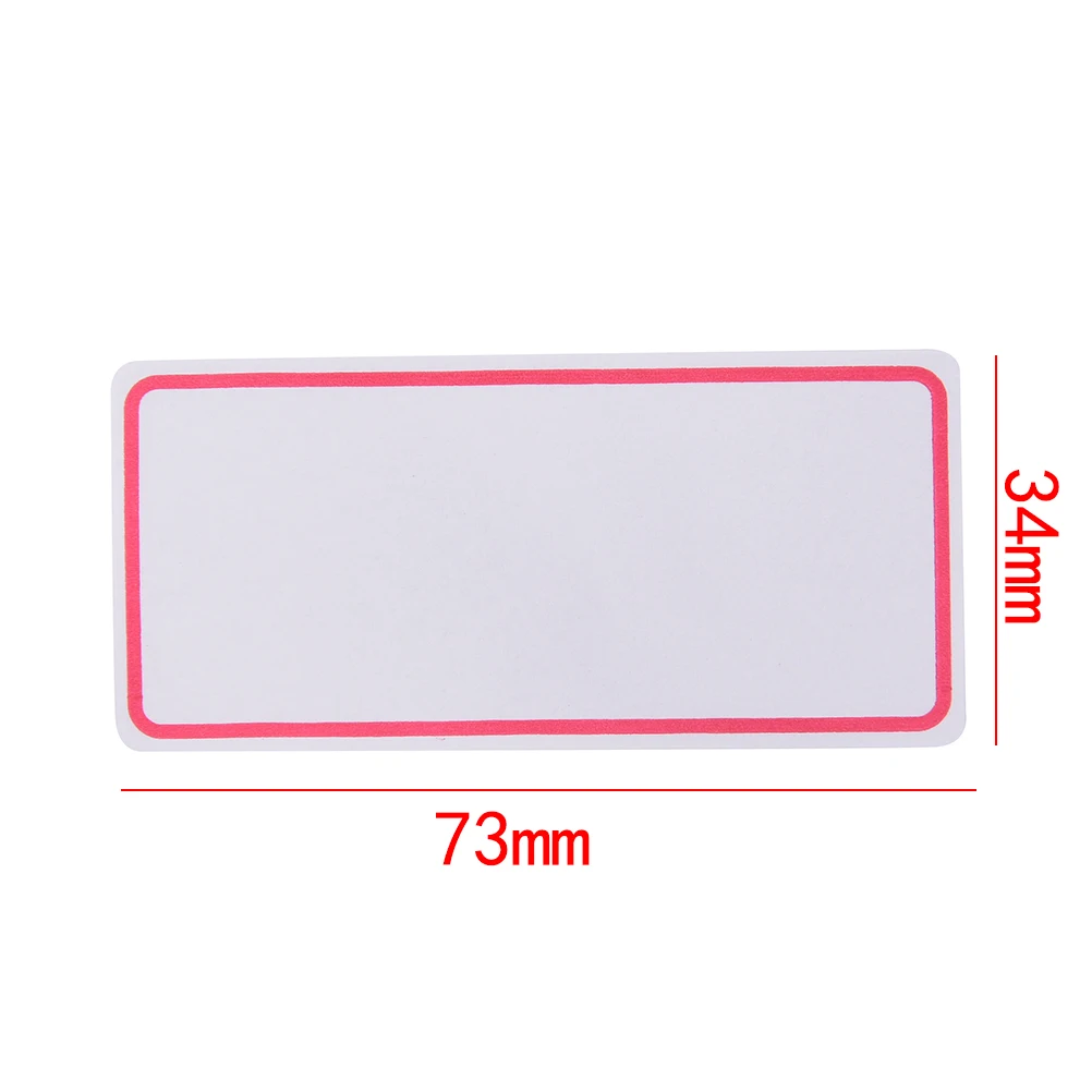 12 Sheets Blank Stickers 34*73mm Self Adhesive Label Blank Note Label Bar Sticky White Writable Name Stickers