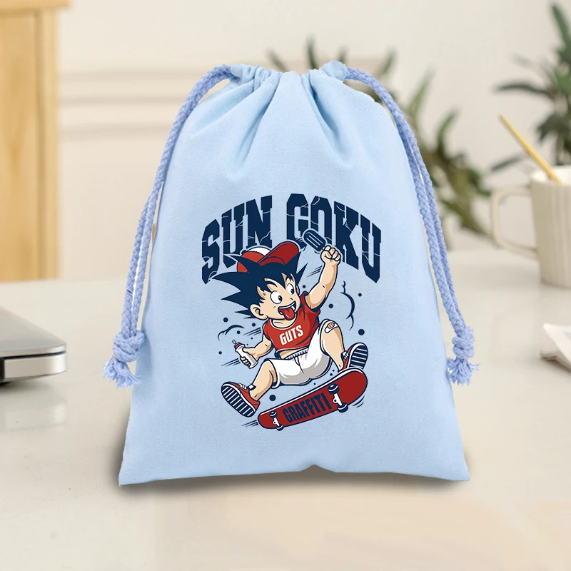 Dragon ball lona cordão bolso bonito anime festival presente embalagem saco dos desenhos animados jóias brinquedo bolsa de armazenamento sacos de algodão presentes