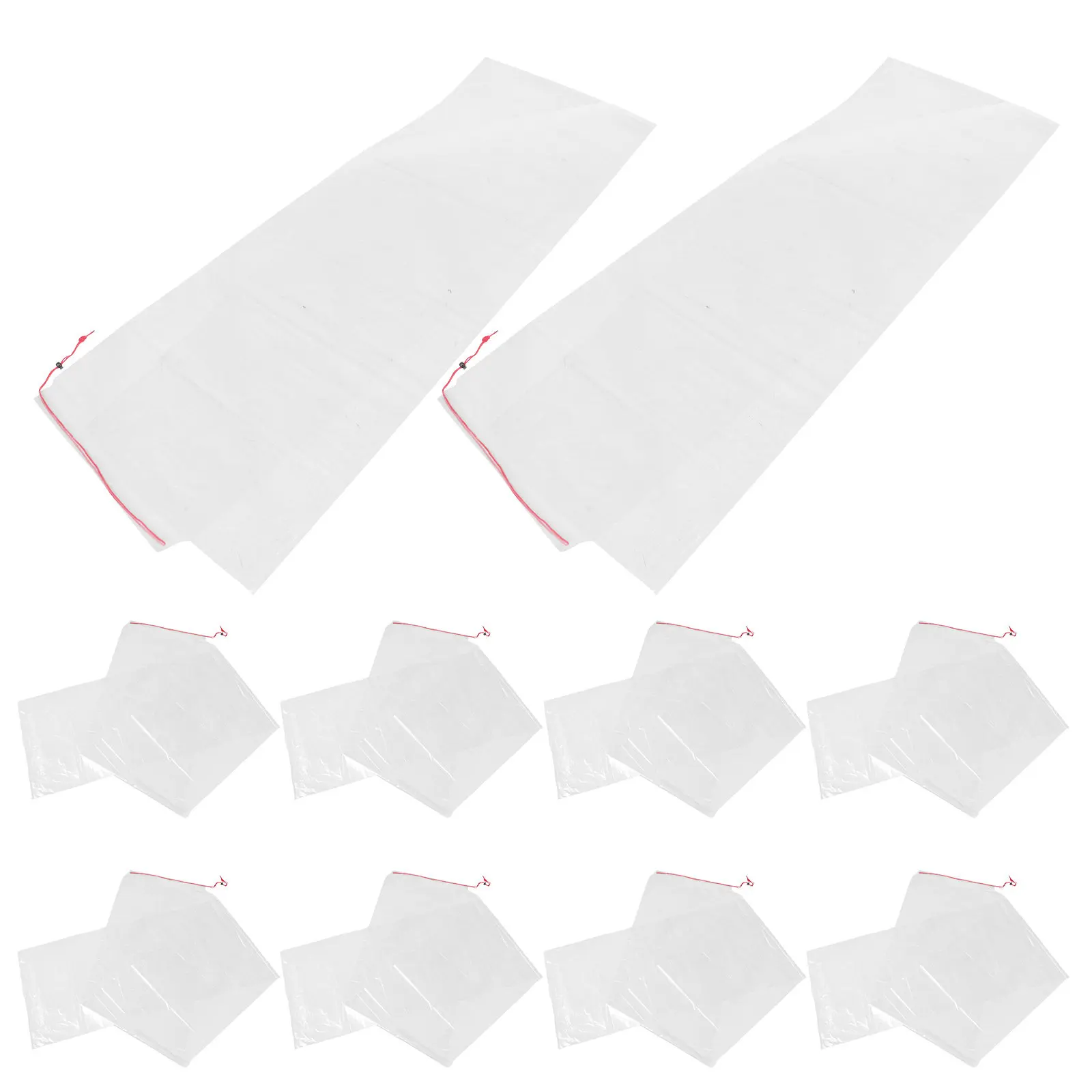 10pcs Transparent Curtain Dust Bags – Tear-Resistant, Drawstring Closure, Dustproof & Scratch-Protective Cover