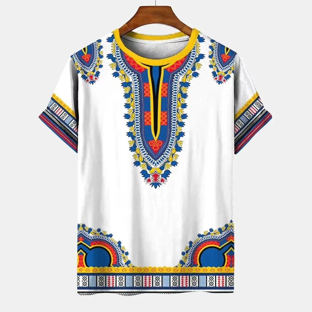 Muslim Tshirt Y2K New Summer Men's T-shirt Ethnic Style 3d Printed Kid Short Sleeve Leisure Holiday Top Women Tshirt Clothing