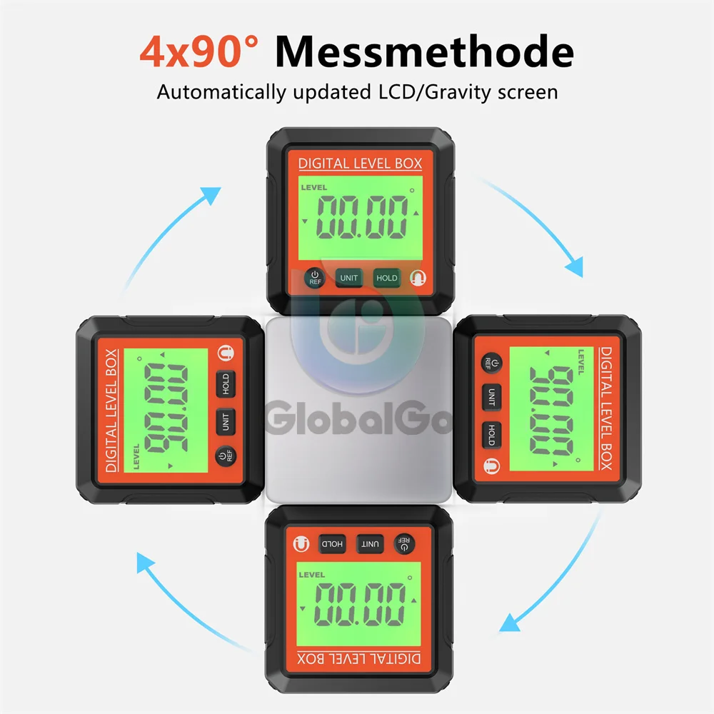 90 Degree Digital Level Box Protractor Angle Finder Magnetic Base Precision Inclinometer Electron Goniometers Measuring Tools