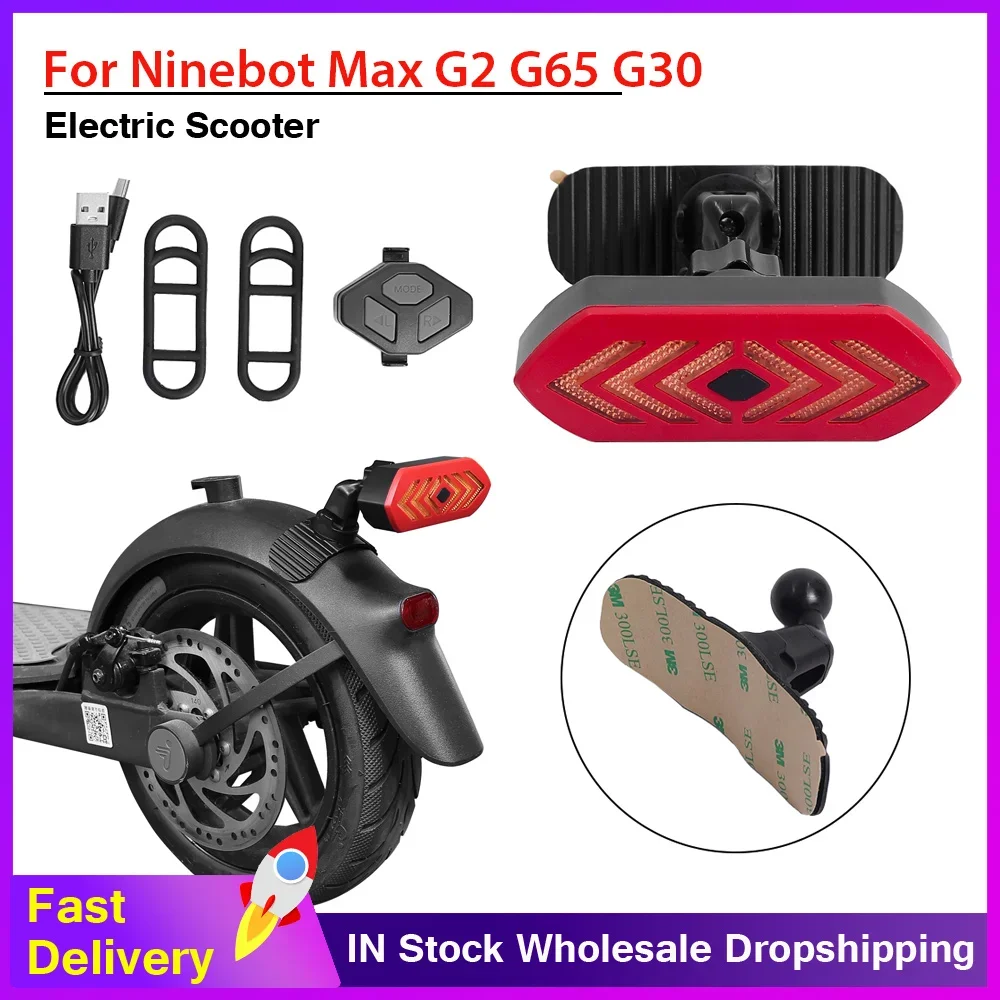 Turn Signal Adhesive Sticker Turn Signal Light Multi-angle Rotation for Ninebot F20 F30 F40 Max G30 G30D G2 G65 Electric Scooter