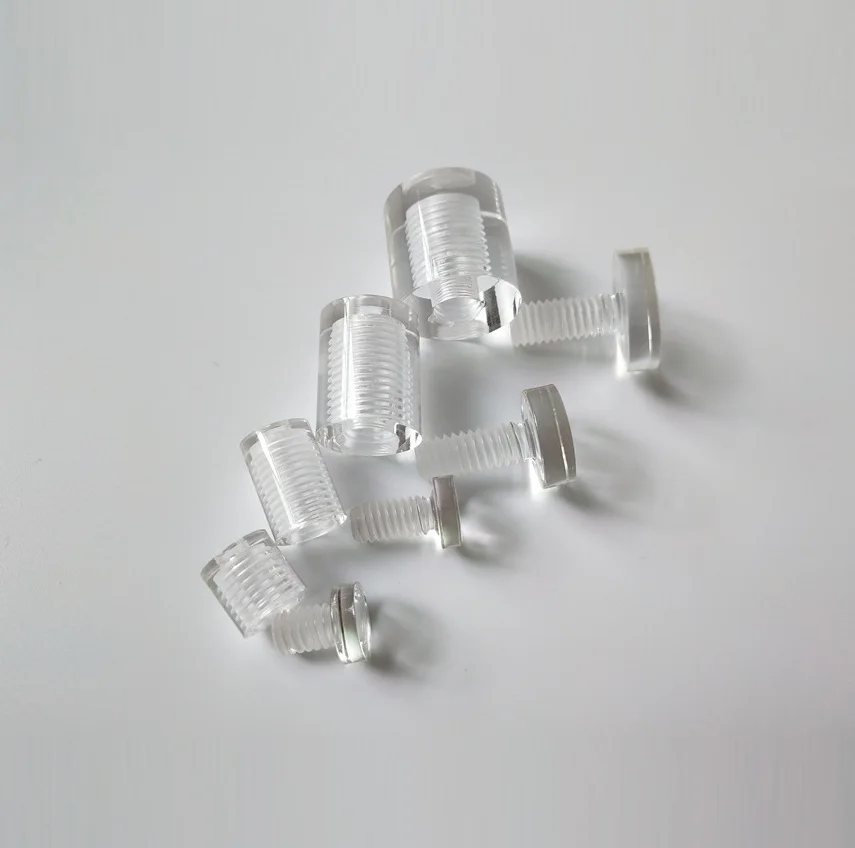 20Pcs Solid Clear Acrylic Wall Sign Barrel Standoff  Spacer