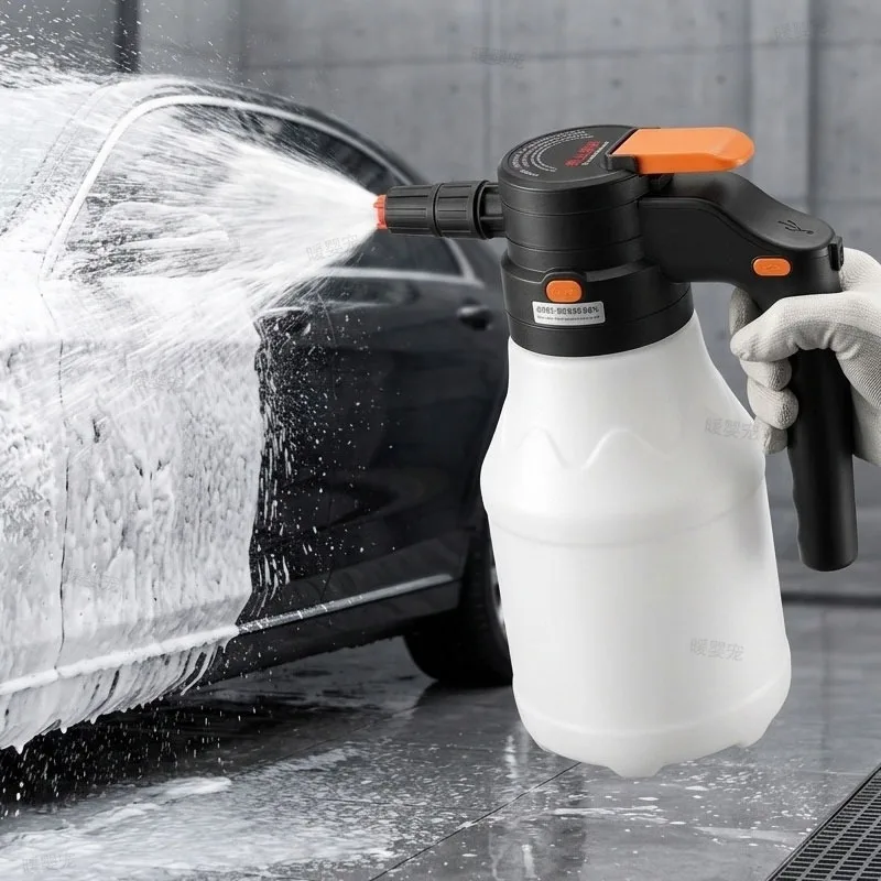 Water Sprayer Atomizing Watering Can 1.5L Electric Car Wash Foam Sprayer Rechargeable PA Handheld Sprinkler for Garden Plants