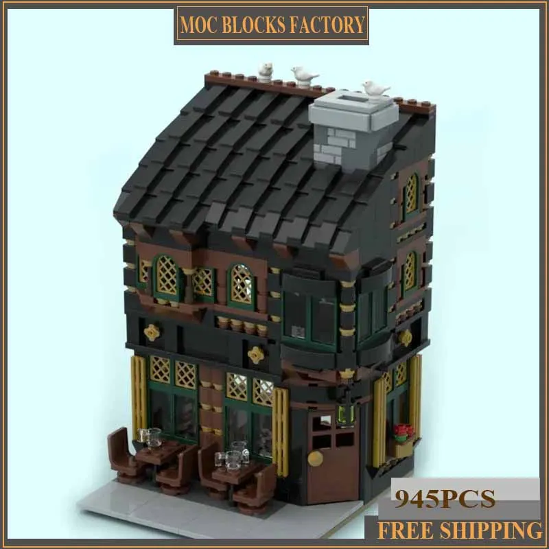 City Street View Model Moc Building Bricks kebab Pizza Shop Technology Modular Blocks Gifts Christmas Toys DIY Sets Assembly